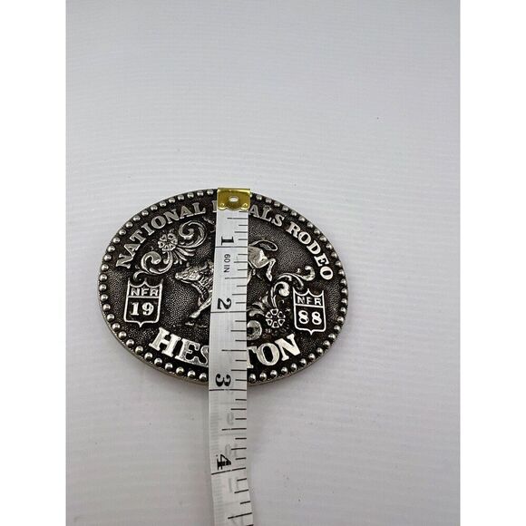 Vintage 1988 National Finals Rodeo Western Belt Buckle Fred Fellows - Picture 6 of 6